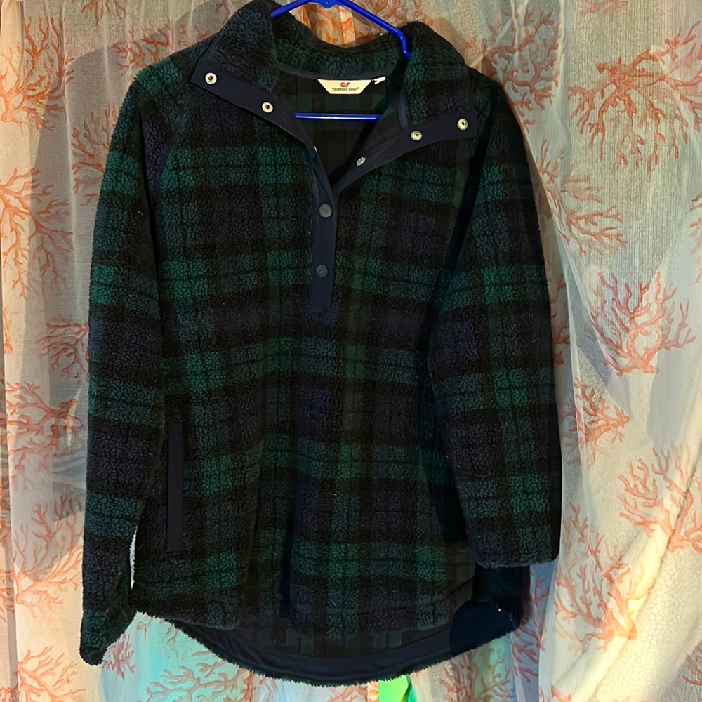Vineyard vines half zip sherpa sweater